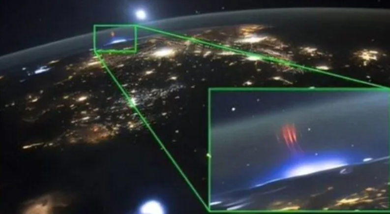 Una astronaúta de la NASA capturó un singular fenómeno eléctrico en el espacio