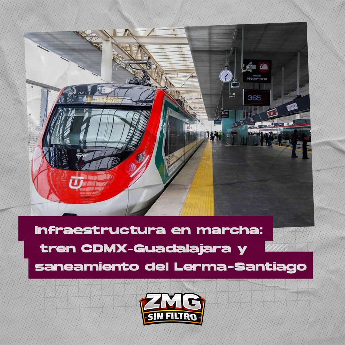 Inicia obra del tren CDMX-Guadalajara; limpian Río Santiago y analizan nuevo acueducto