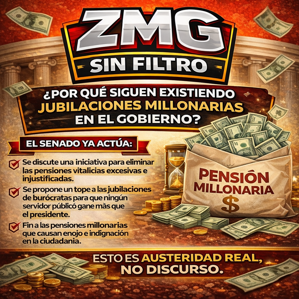 Senado impulsa freno a pensiones altas; Lomelí apoya límite salarial