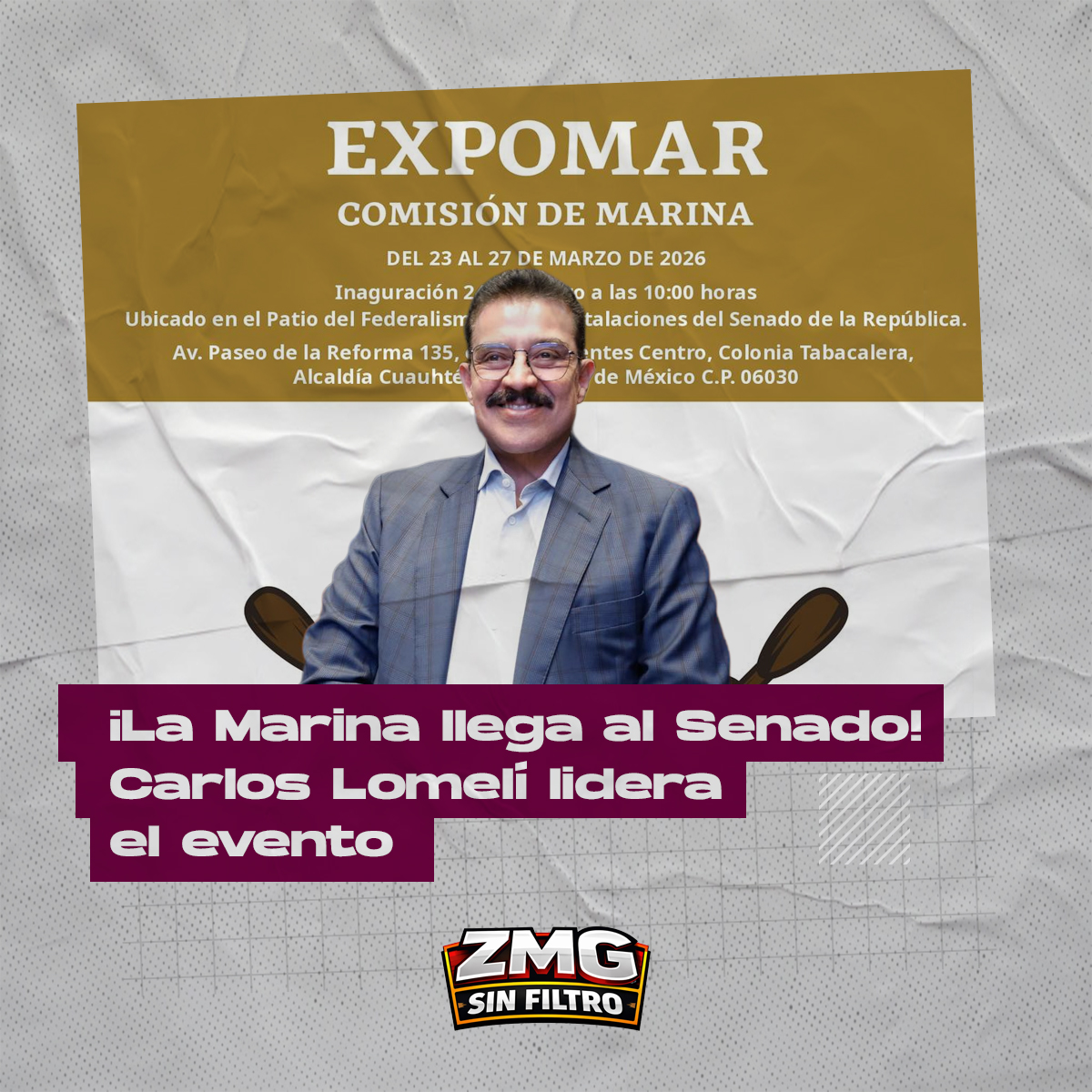 El Senado recibe la EXPOMAR 2026 por parte de la Armada de México