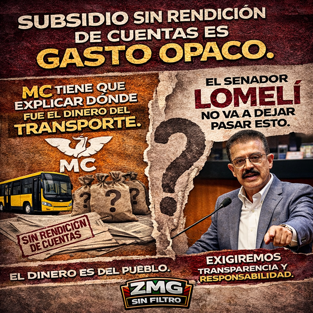 Subsidio sin rendición de cuentas es gasto opaco – el senador no lo deja pasar