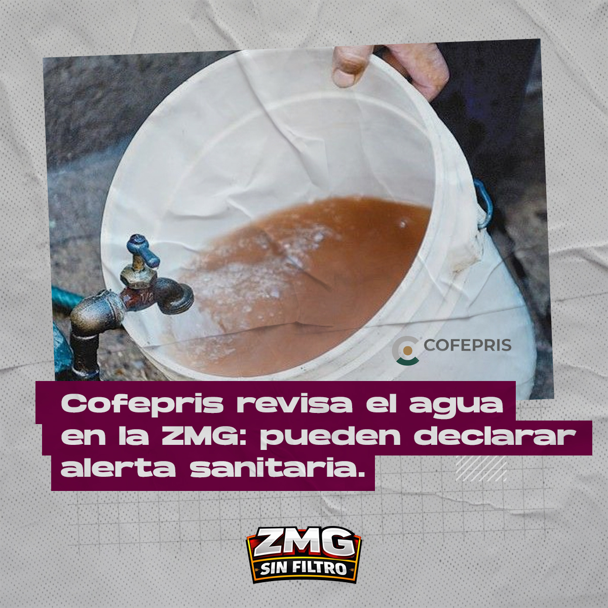 Cofepris interviene en la ZMG por crisis del agua; analizan posible alerta sanitaria