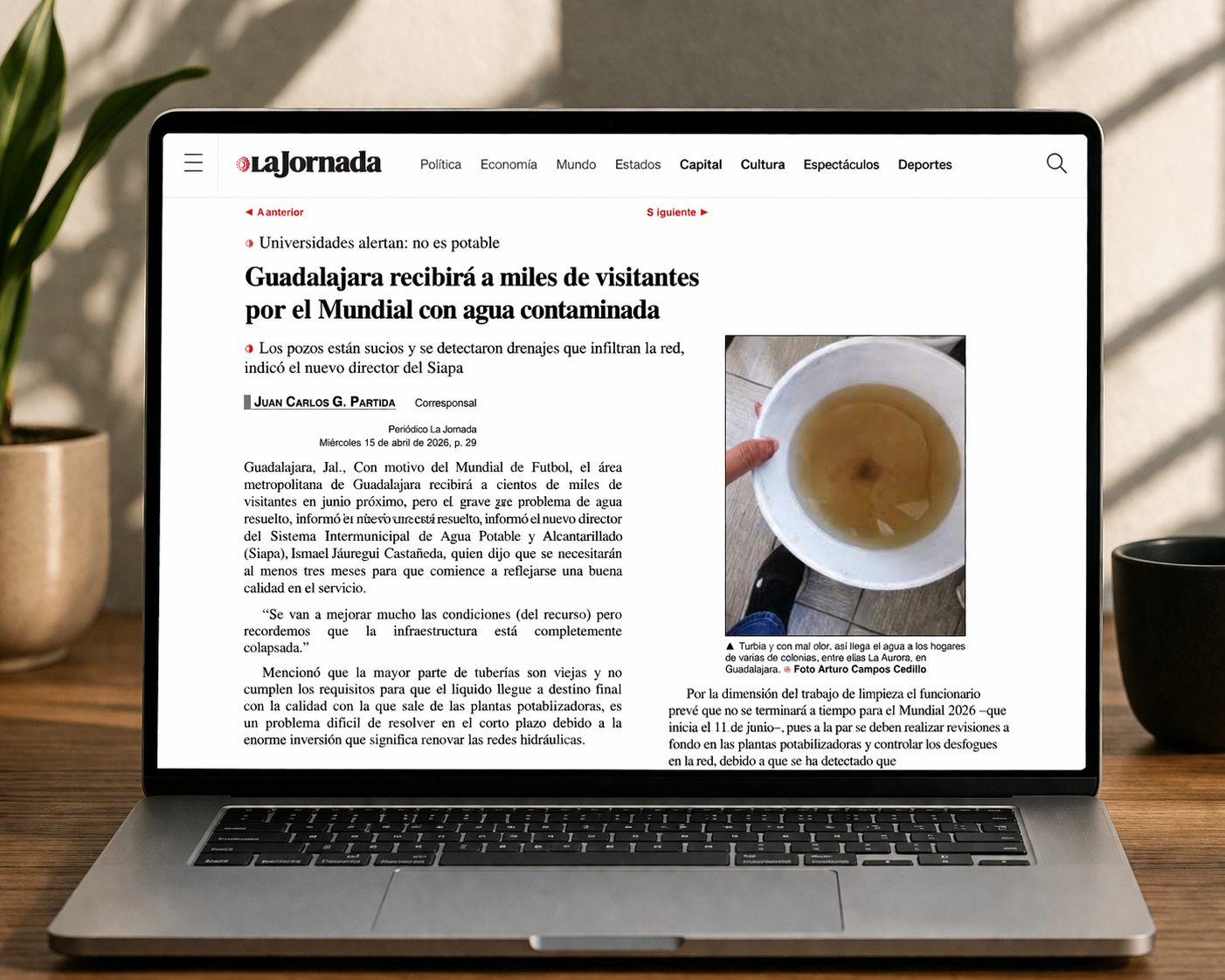 Director SIAPA confirma: el agua de la ZMG no estará lista para el Mundial de junio