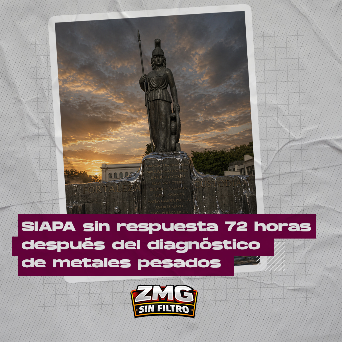 SIAPA sin respuesta 72 horas después del diagnóstico de metales pesados
