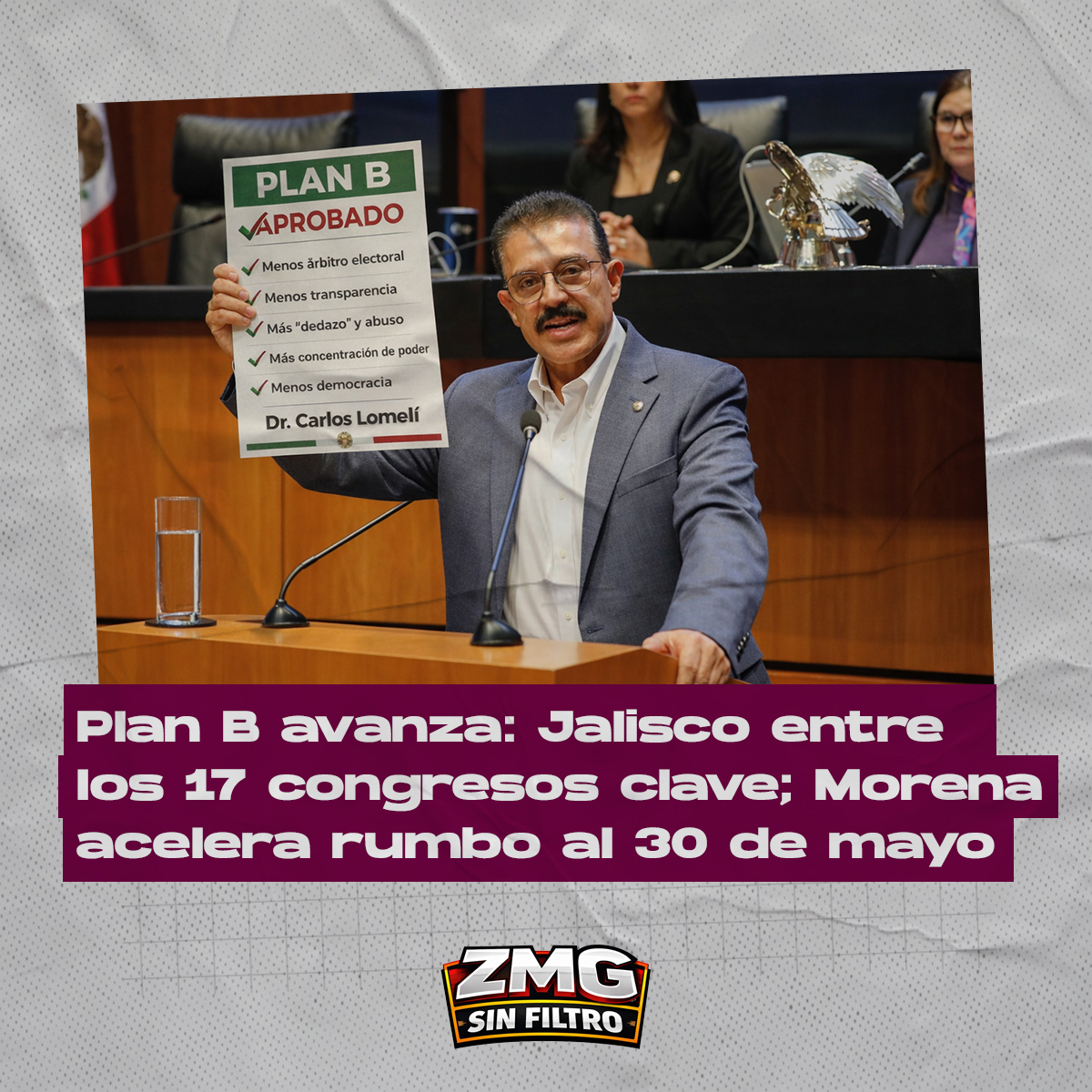 Morena cierra la semana con el Plan B y enfila operación en congresos locales