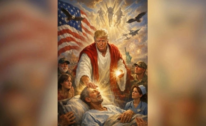 Trump desata polémica por imagen “mesiánica” y termina eliminándola tras críticas de conservadores