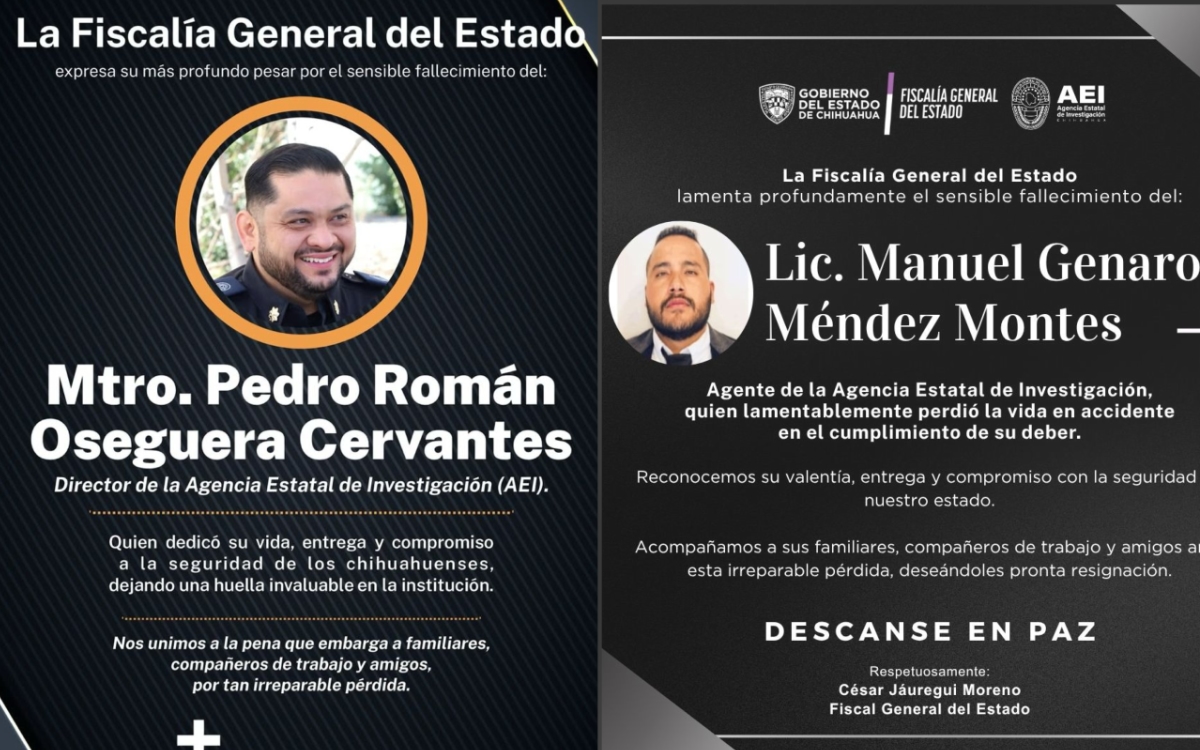 Mueren titular de la AEI Chihuahua y dos agentes de EU en accidente tras operativo contra narcolaboratorios