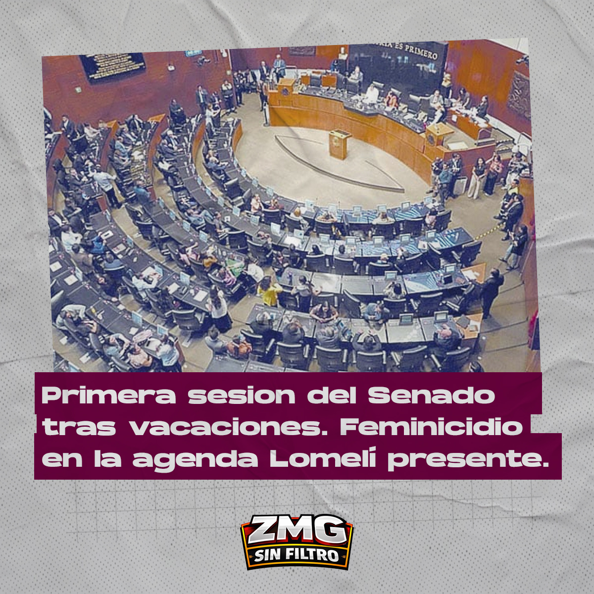 Senado sesiona – feminicidio en la agenda desde hoy