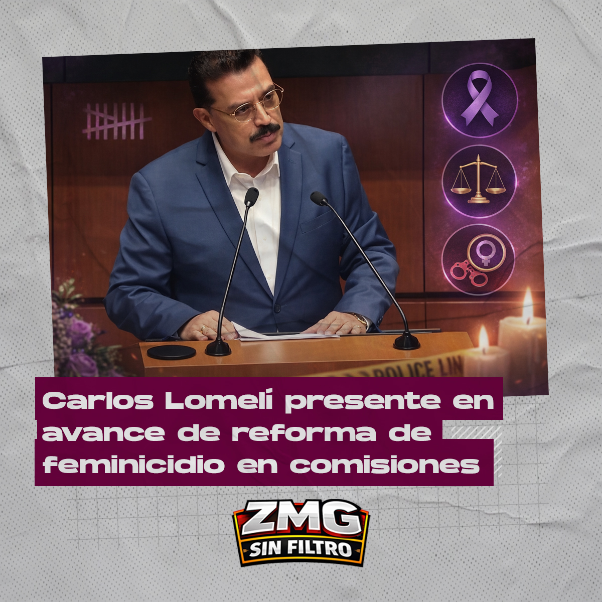 Reforma feminicidio en comisiones – hasta 70 años sin beneficios de ley