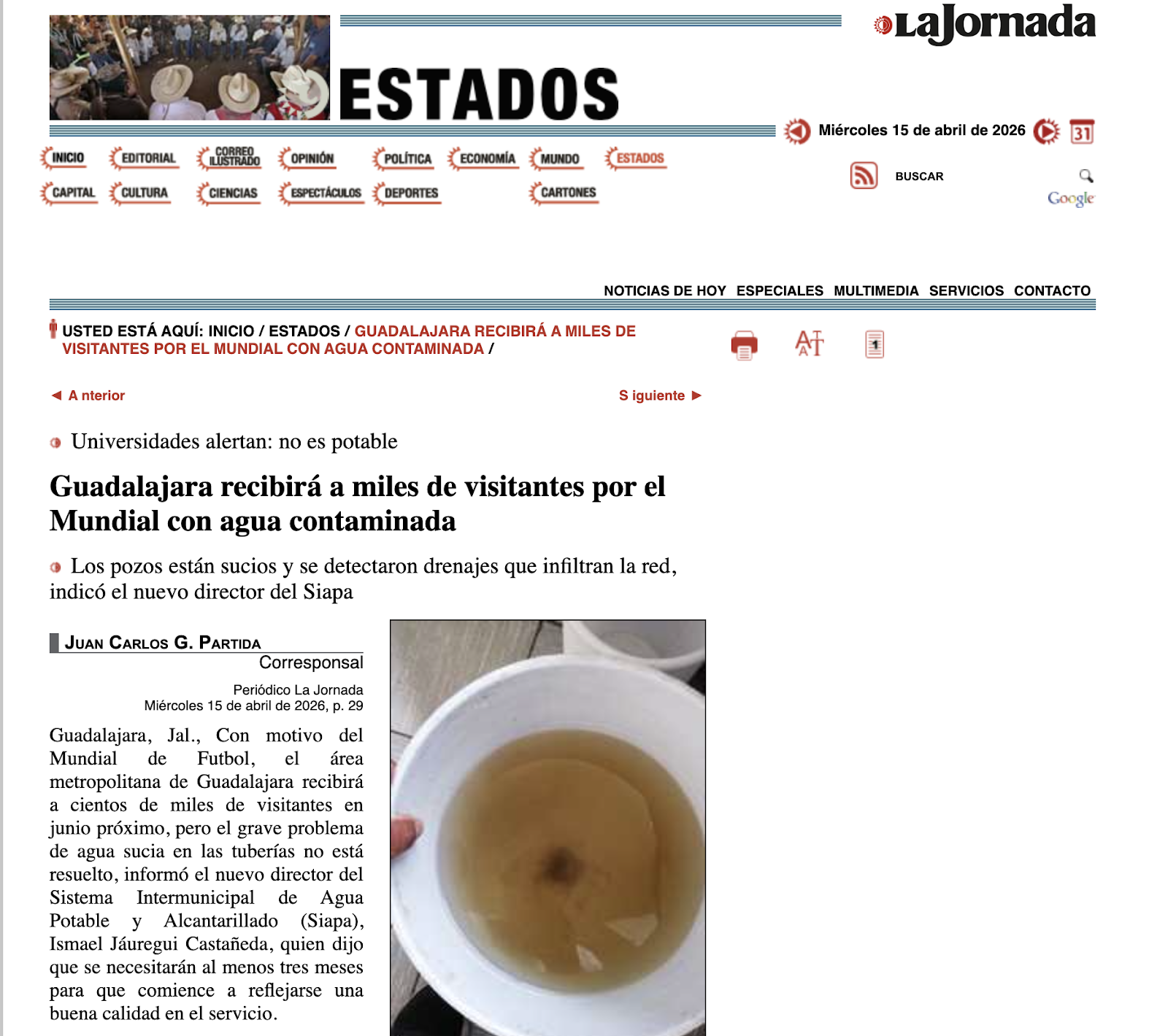 Balance agua ZMG: infraestructura colapsada, Mundial en junio y Congreso sin citar al director