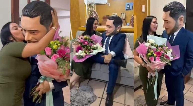 ¿El “Batman” mexicano es influencer? Botarga de Omar García Harfuch se vuelve viral entregando flores en Los Cabos