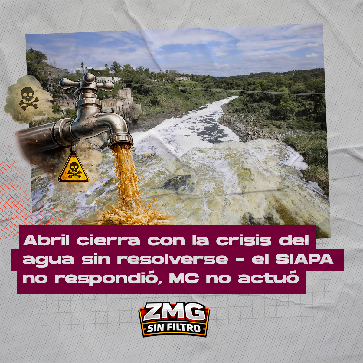 Abril cierra con la crisis del agua sin resolverse – el SIAPA no respondió, MC no actuó