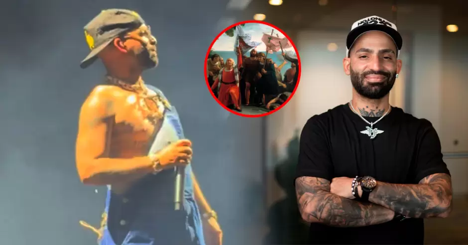 Arcángel desata furia en redes tras defender la conquista española en pleno concierto