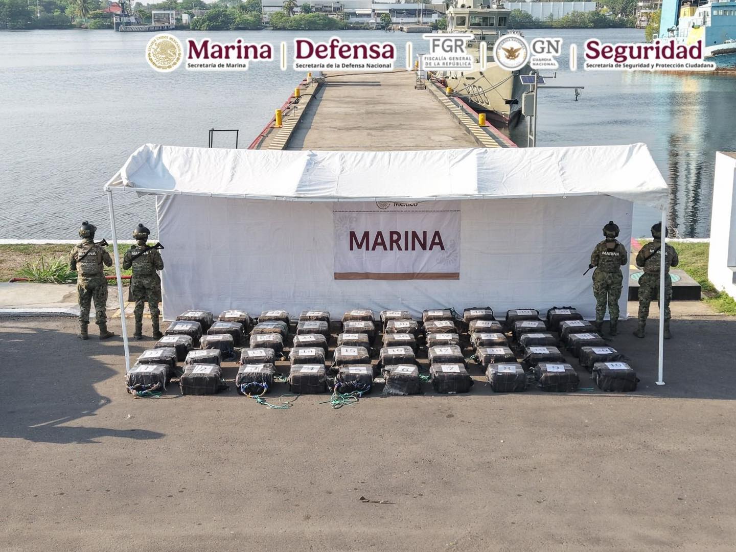 Golpe al narcotráfico: Marina incauta 1.5 toneladas de cocaína frente a las costas de Chiapas