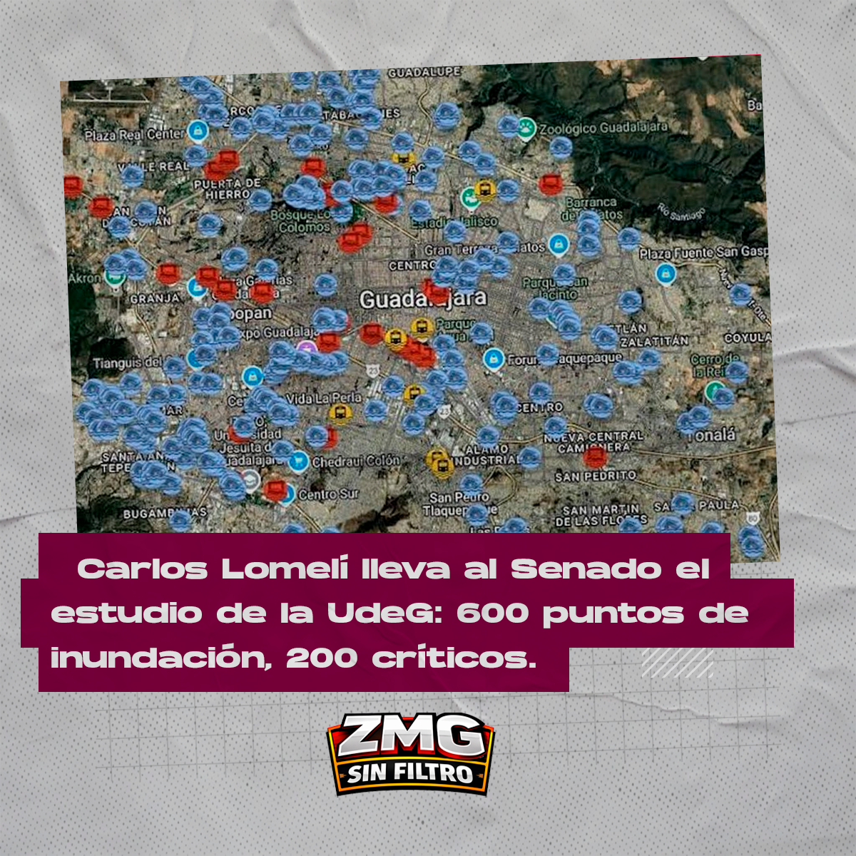 200 zonas críticas en GDL: el dato técnico ya es público