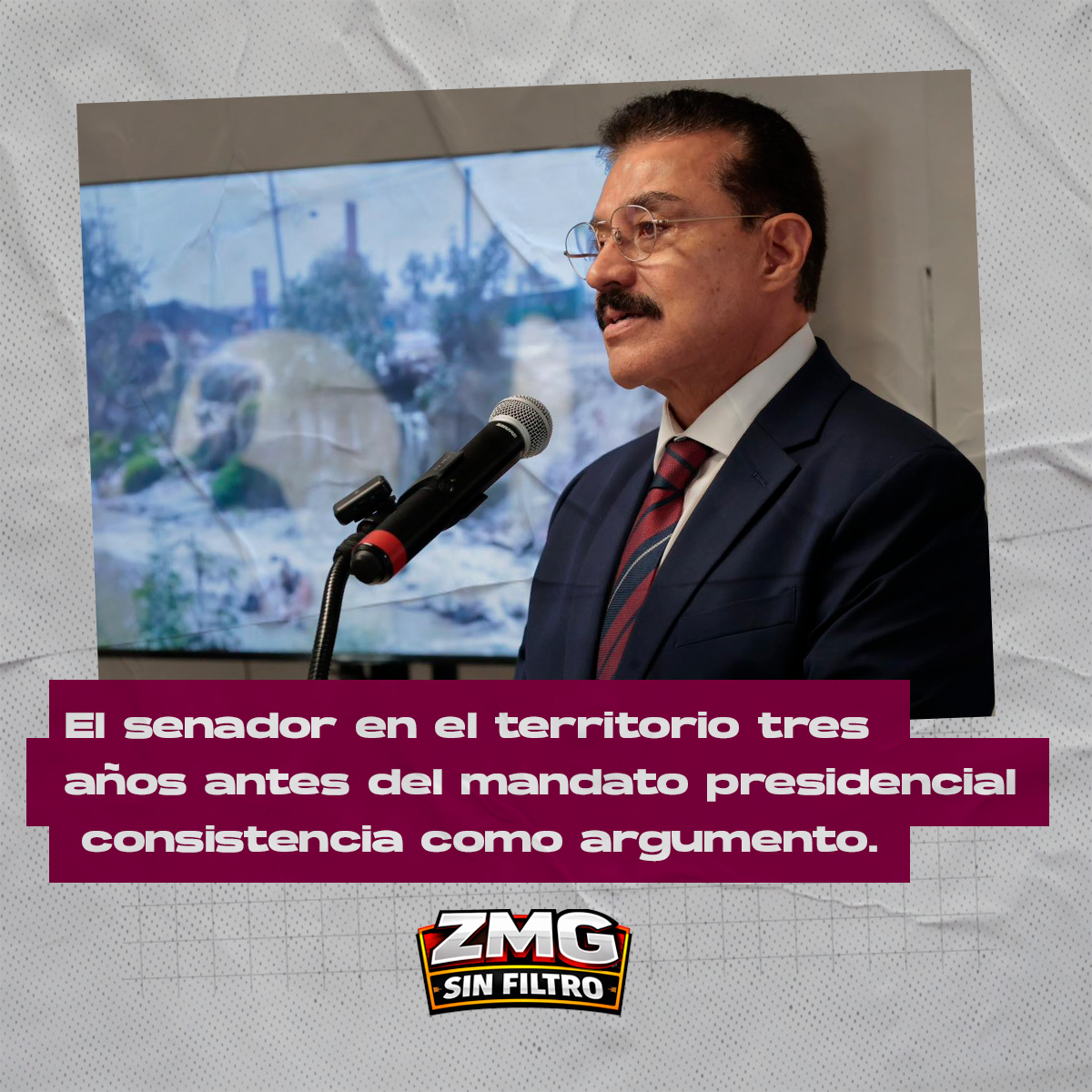 El senador en el territorio tres años antes del mandato presidencial – consistencia como argumento