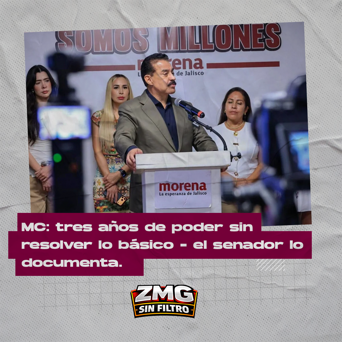 MC: tres años de poder sin resolver lo básico – el senador lo documenta