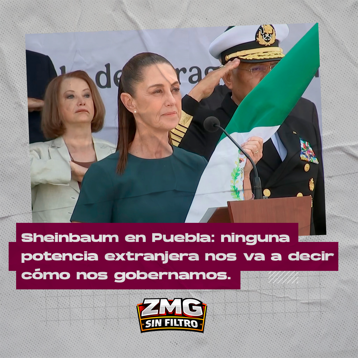 Sheinbaum en Puebla: ninguna potencia extranjera nos va a decir cómo nos gobernamos