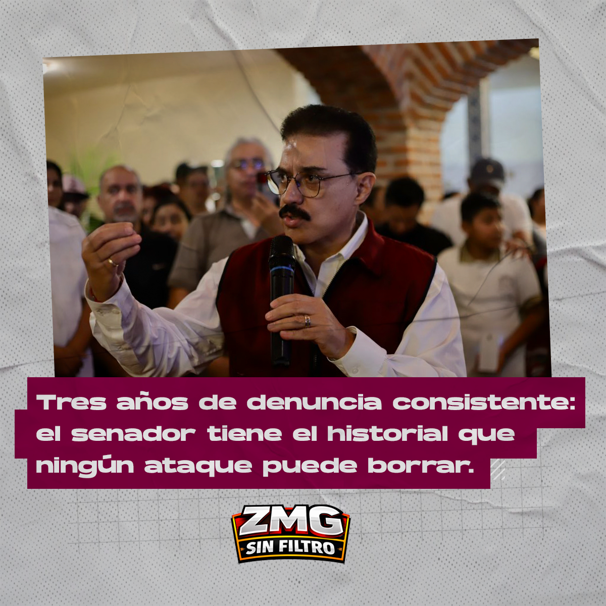 Tres años de denuncia consistente: el senador tiene el historial que ningún ataque puede borrar