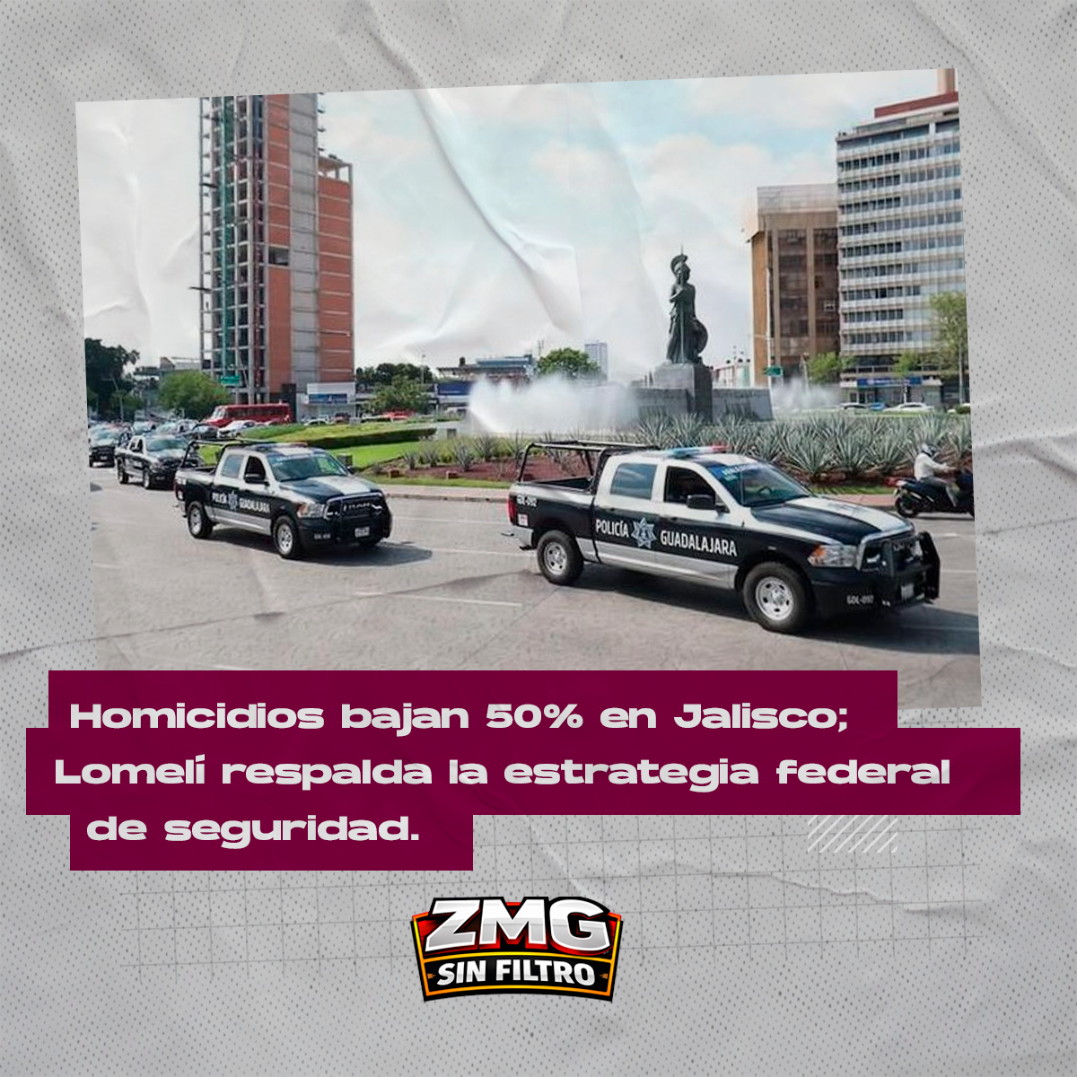 Dato: 50% menos homicidios