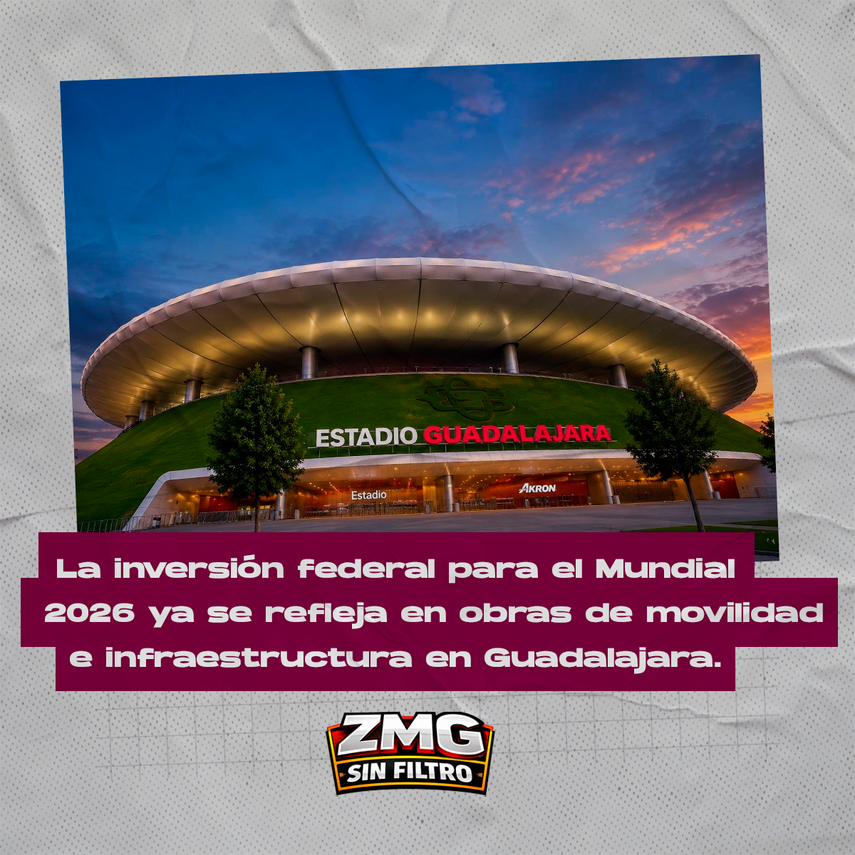 1,500 MDP federales para el Mundial: el dinero ya está en obras