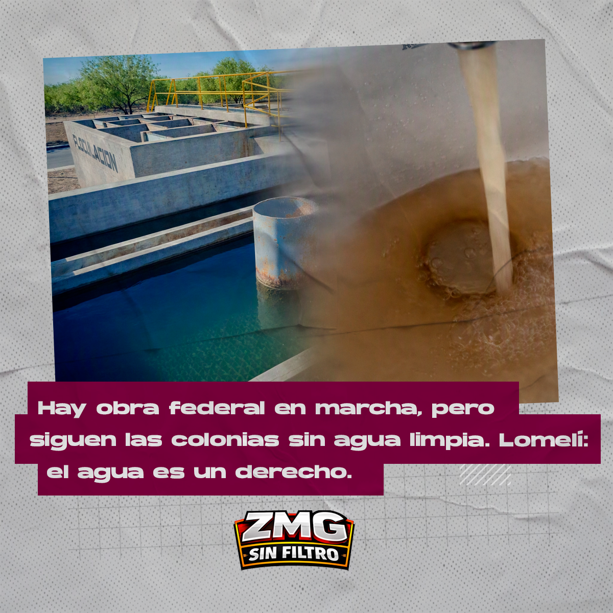Obra de fondo y agua sucia: los dos hechos que corren al mismo tiempo